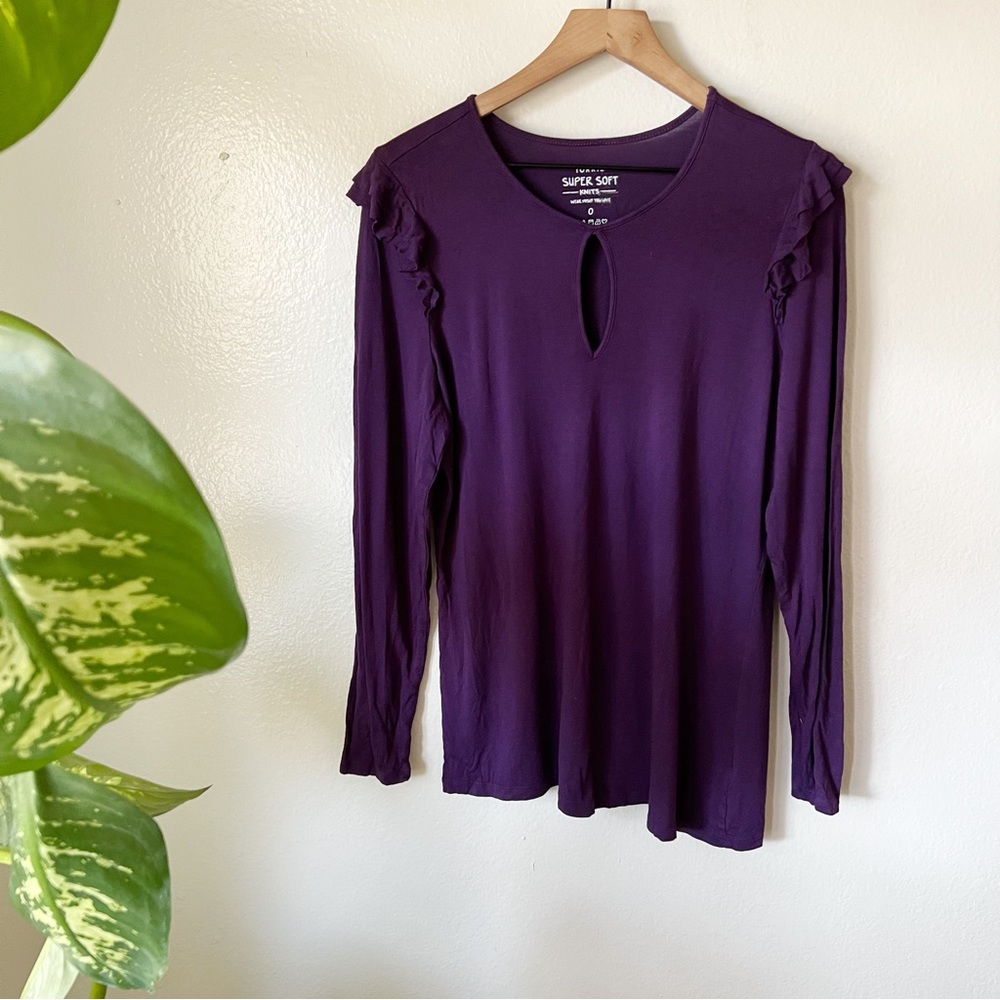 Torrid | Super Soft Ruffle Keyhole Top